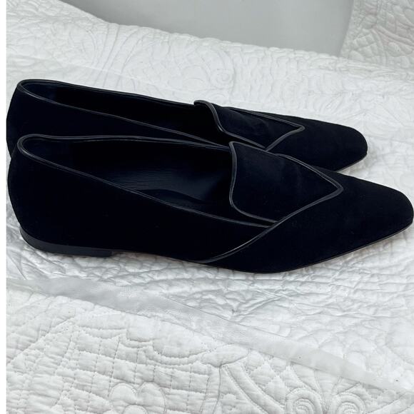 Marion Parke Women’s 37 US 7 Black Suede Slip On Loafer Dress Shoes - Picture 8 of 10